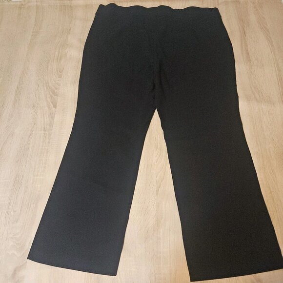 Avenue Plus Size 22 Average Black Elastic Waist Pants Office Work Stretch - Picture 2 of 7